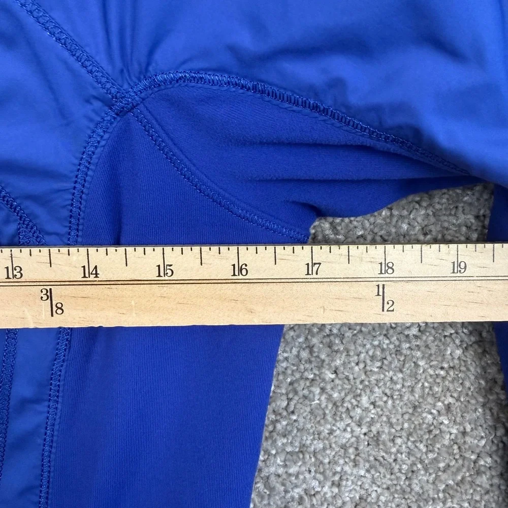 Lululemon Royal Blue Run Jacket Stowable Hood Thumbholes Size 4